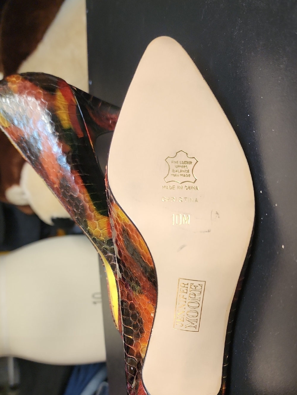 Vintage Jennifer Moore Snakeskin Pumps - Picture 5 of 6